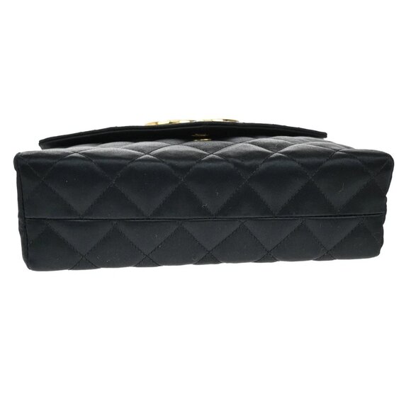 CHANEL CC Mini Matelasse Chain Shoulder Bag Satin Black GHW Vintage 648RL403 - Picture 3 of 16